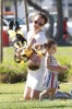 Britney Spears watches her sons Sean Preston and Jayden James play soccer before changing into a new outfit inside a clothing store