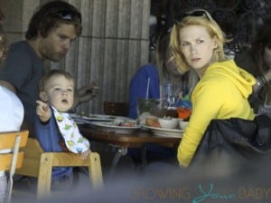 January Jones Takes Xander to Lunch