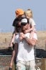 Naomi Watts' husband Liev Schreiber and their son Alexander Pete Schreiber seen at the beach in Los Angeles