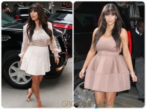 Pregnant Kim Kardashian out in NYC