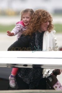 **EXCLUSIVE** Keith Urban and his daughters Sunday Rose and Faith Margaret are seen boarding a private plane at Van Nuys Airport in Los Angeles