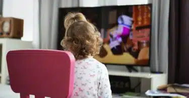 toddler watching cartoons