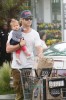 Actor Chris Hemsworth takes his adorable daughter India Rose for some grocery shopping in Los Angeles