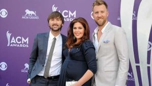 Dave Haywood, Hillary Scott and Charles Kelley of Lady Antebellum at Academy of Country Music Awards 2013