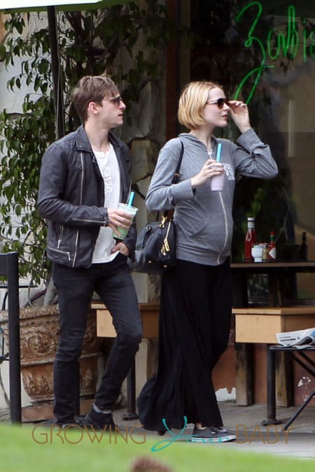 Pregnant Evan Rachel Wood with husband Jamie Bell