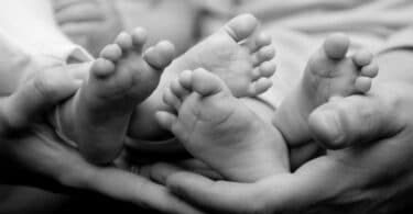 twin baby feet
