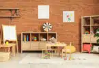 Interior of modern room in kindergarten