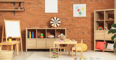 Interior of modern room in kindergarten