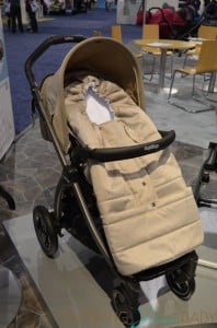 2014 Peg Perego Book Pop Up Stroller in Creme with foot muff