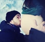 Justin Timberlake Kisses wife Jessica's growing belly!