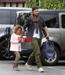 Gabriel Aubry and daughter Nahla seen after lunch at Short Order in Los Angeles