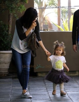 Jenna Dewan Tatum and her daughter Everly in LA