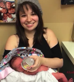 Kaleena Pysher with her daughter