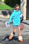 Violet Affleck at the farmer's market