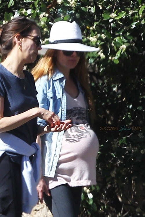 A very Pregnant Isla Fisher stays fit in LA