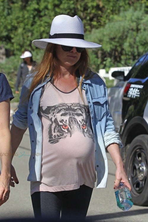 A very Pregnant Isla Fisher stays fit in LA