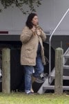 A very pregnant Jessica Biel on the set of her new movie  The Devil and The Deep Blue Sea