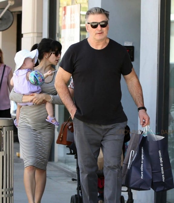 Alec Baldwin out with pregnant wife Hilaria and daughter Carmen in LA