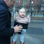 Alec Baldwin with daughter Carmen at the park