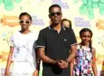 Chris Rock with daughter Lola and Zahra at the Nickelodeon Kid's Choice Awards
