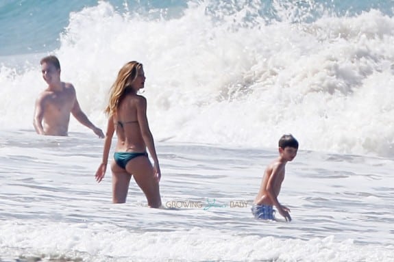 Bikini-clad Gisele Bundchen and shirtless Tom Brady enjoy a family vacation with their children Benjamin and Vivian at the beach in Costa Rica