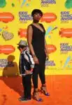 Jennifer Hudson with son David Otunga Jr at the Nickelodeon Kid's Choice Awards