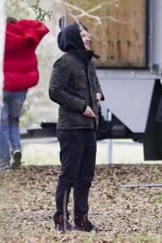 JustinTimberlake on the set of his wife' new movie 'The Devil and The Deep Blue Sea'