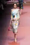 MFW Autumn:Winter 2015 - Dolce & Gabbana - Viva La Mamma - childs drawing dress 2