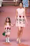 MFW Autumn:Winter 2015 - Dolce & Gabbana - Viva La Mamma - model and child in matching dresses