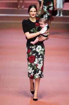 MFW Autumn:Winter 2015 - Dolce & Gabbana - Viva La Mamma - mom and baby