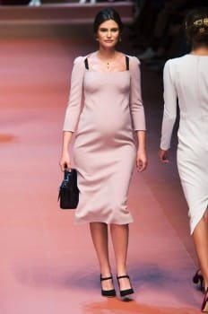MFW Autumn:Winter 2015 - Dolce & Gabbana - pregnant model