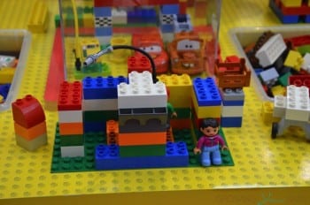 Magic of Play Lego Duplo Mall Booth - blocks on display