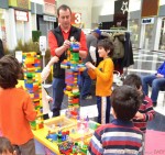 Magic of Play Lego Duplo Mall Booth - building with the kids