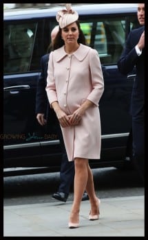 Pregnant Duchess of Cambridge Kate Middleton arrives at the annual Commonwealth Observance 2