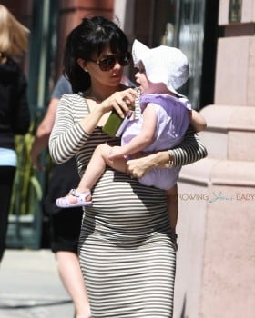 Pregnant Hilaria Baldwin with daughter Carmen out in LA