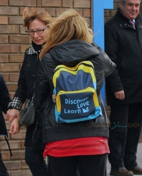 Shakira picks up her son Milan Pique from school