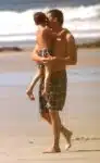 Tom Brady on the beach in Costa Rica with sn Ben