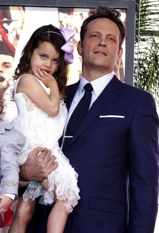 Vince Vaughn with daughter Lochlyn at Hands and Footprints Ceremony in