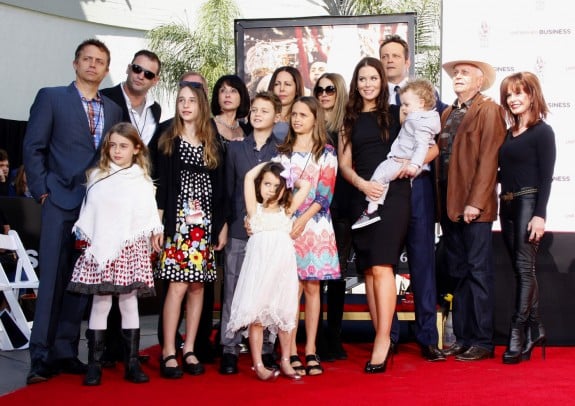 Vince Vaughn with family and friends at his hand and footprint ceremony in LA