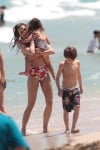 Keri Russell Plays At The Beach With Kids River and Willa