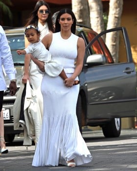The Kardashians, Jenners, Kanye West & Tyga Go To Easter Sunday Mass