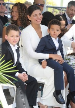 Paloma Jimenez with son Vincent Sinclair