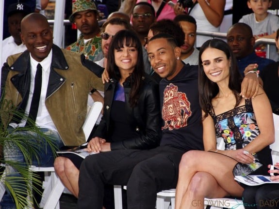 Tyrese Gibson,Michelle Rodriguez,Ludacris,Jordana Brewster at Vin Diesel's Handprint and footprint ceremony