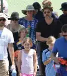 Brad Pitt and Angelina Jolie with daughter Shiloh after a soccer game in LA