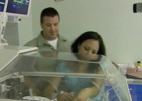 Gracie and Brian Soldani with their sextuplets