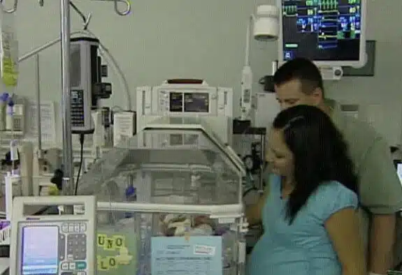 Gracie and Brian Soldani with their sextuplets
