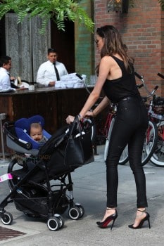 Model Nicole Trunfio Steps Out in Manhattan With Her Son Zion