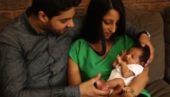 New mom Natasha Rjani with son Zain