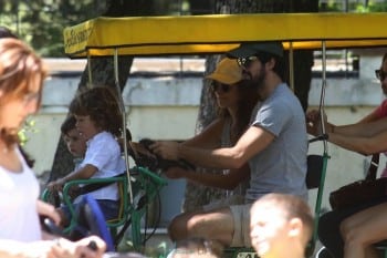 Penelope Cruz with kids Leo and Luna Bardem in Italy