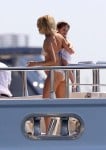 Sienna Miller on a yacht in Cannes with daughter Marlow Sturridge
